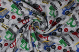 Construction Equipment - 43/44" - 100% cotton flannel