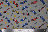 Race Cars - 43/44" - 100% cotton flannel