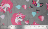 Unicorn - 58" - 100% ployester Fleece Flannel