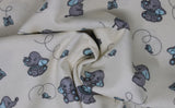 Elephant and Butterfly - 43/44" - 100% Cotton Flannel