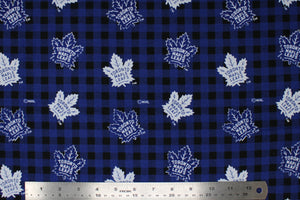 Group swatch licensed NHL Canadian teams printed fabrics