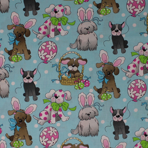 Easter Puppies - 44" - 100% cotton