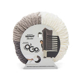 Blanket O'Go yarn ball in colourway Hibernate (cream, grey and greige sections) in packaging