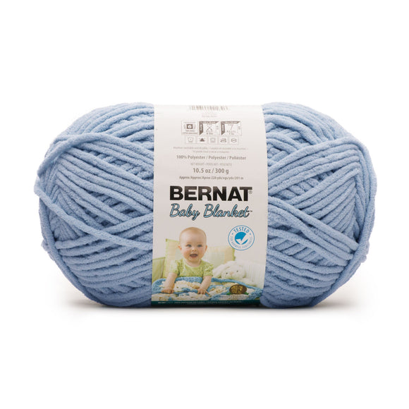 A ball of Bernat Baby Blanket in Baby Blue