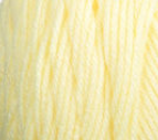 Swatch of Bernat Super Value yarn in shade yellow (pale)