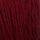 Swatch of Bernat Super Value yarn in shade burgundy