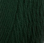 Swatch of Bernat Super Value yarn in shade deep sea green (dark)