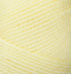 Swatch of Bernat Softee Baby yarn in shade lemon (pale light yellow)