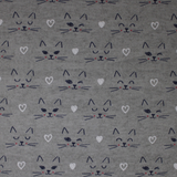 Hearts & Whiskers - 43" - 100% cotton flannel