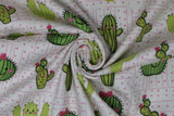 Cactus Smiling Friends - 43" -100% cotton flannel