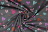 Heart Prints - 43" - 100% cotton flannel