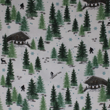 Scenic Ski Slope - 43" - 100% cotton flannel