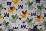 Dragons & Castles - 43" - 100% cotton flannel