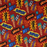 Comic Book Words - 43" - 100% cotton flannel
