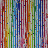 Striped Dot Rainbow - 43" - 100% cotton flannel