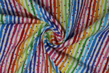 Striped Dot Rainbow - 43" - 100% cotton flannel