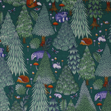 Woodland Animals & Trees - 43" - 100% cotton flannel