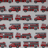 Fire Trucks - 43" - 100% cotton flannel