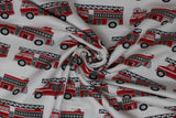 Fire Trucks - 43" - 100% cotton flannel