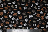Paws & Bones - 43" - 100% cotton flannel