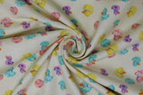 Multicolour Rubber Ducks - 43" - 100% cotton flannel