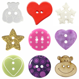 Novelty 2-Hole Buttons - CIRQUE