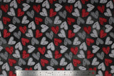 Heart Prints - 43" - 100% cotton flannel