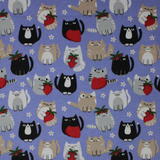 Cats & Strawberries - 43" - 100% cotton flannel