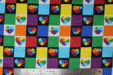 Heart Prints - 43" - 100% cotton flannel