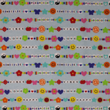 Smiley Face Friendship Bracelets - 43" - 100% cotton flannel