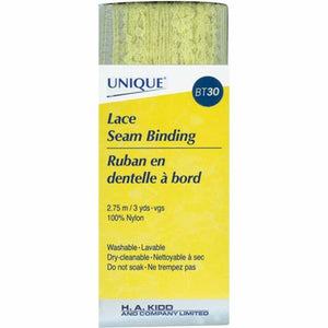Lace Seam Binding 19mm x 2.75m - Unique Brand