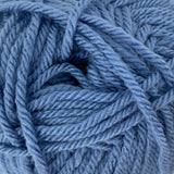 River blue swatch of Patons Canadiana (medium blue)