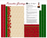 Poinsettia Greetings - 100% cotton