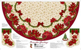 Poinsettia Greetings - 100% cotton