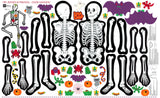 Mr Bones Skeleton Panel 36" x 60" - 100% Cotton - Sew & Go
