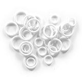 Assorted Plastic Rings - Sizes 1/2" and 3/4" - 28pcs - UNIQUE