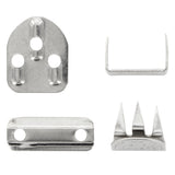 No-Sew Hook & Bar Sets - 3 sets - Silver - Unique Brand