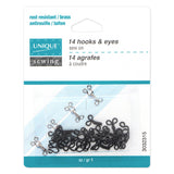Hooks & Eyes - Black - 14pcs - Unique Sewing Brand