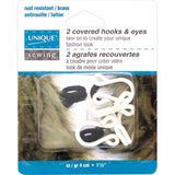 Covered Hook & Eyes - 4cm - 2 sets - Unique Sewing Brand