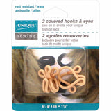 Covered Hook & Eyes - 4cm - 2 sets - Unique Sewing Brand