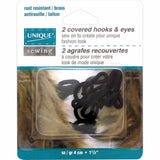 Covered Hook & Eyes - 4cm - 2 sets - Unique Sewing Brand