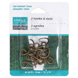 Large Hook & Eyes - 3 sets - Unique Sewing Brand