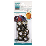 Grommets - 11 x 7mm (3/8″ x 1/4″) - 10 sets- Unique Brand