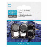 Jean Buttons - 17mm (5/8") - 6pcs - Unique Sewing Brand