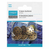 Jean Buttons - 17mm (5/8") - 6pcs - Unique Sewing Brand