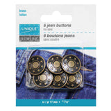 Jean Buttons - 17mm (5/8") - 6pcs - Unique Sewing Brand