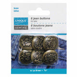 Jean Buttons - 20mm (3/4") - 6pcs - Unique Sewing Brand