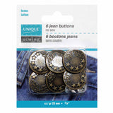 Jean Buttons - 20mm (3/4") - 6pcs - Unique Sewing Brand