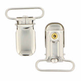 Mitt/Suspender Clips - 25mm (1") - Silver - 2pcs - Unique Sewing Brand