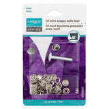 Mini Snaps with Tool - Silver - 8mm (1/4") - 10 sets - Unique Sewing Brand